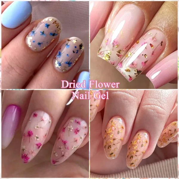Nail kits 5ml Floral Gel Polish with Dried Flowers - Image 3