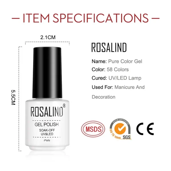 Nail Kits Neon Gel Polish Soak Off Base Top Coat - Image 6