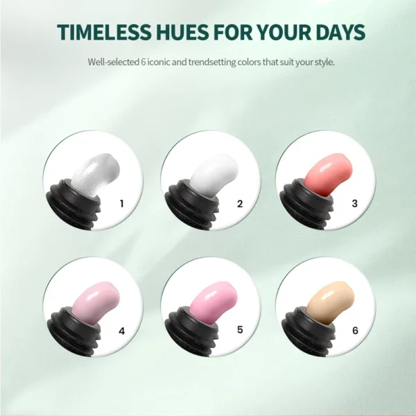 Nail Kits Poly Nail Extension Gel 6 Colors With Brush - Image 4