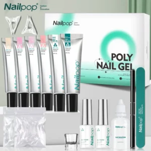 Nail Kits Poly Nail Extension Gel 6 Colors With Brush