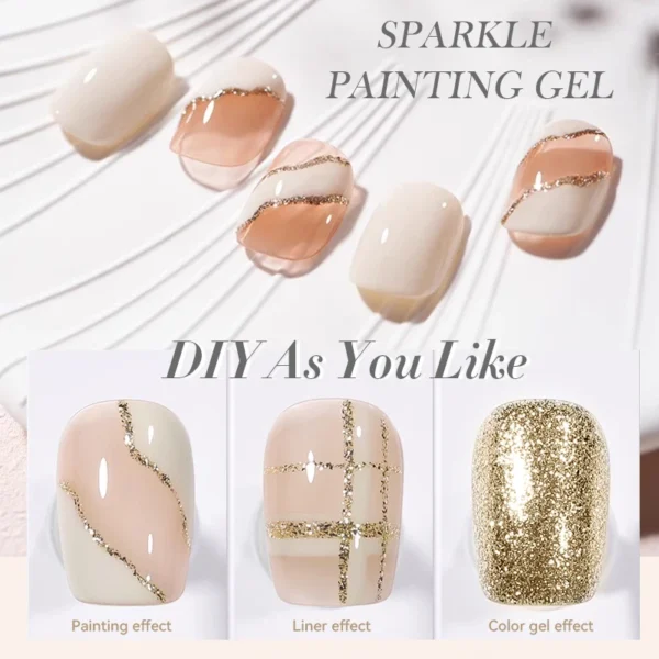 Nail Kits Super Sparkle Glitter Gel Polish 5ml - Image 3