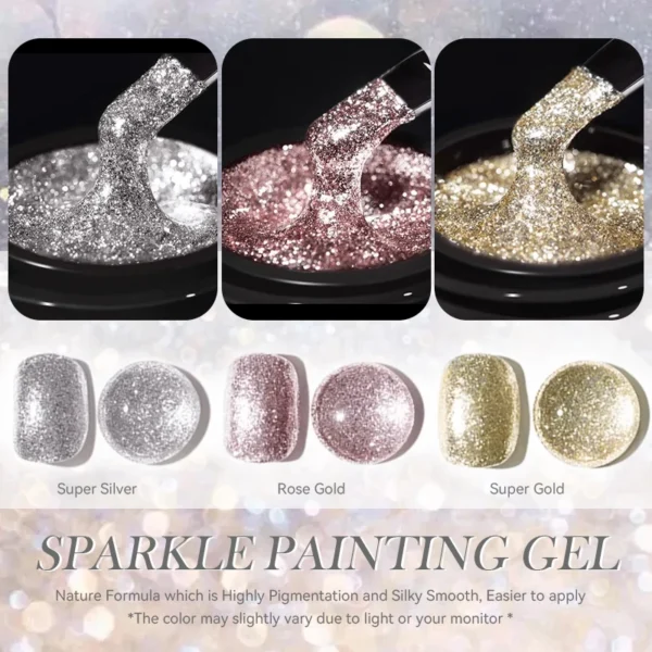 Nail Kits Super Sparkle Glitter Gel Polish 5ml - Image 6